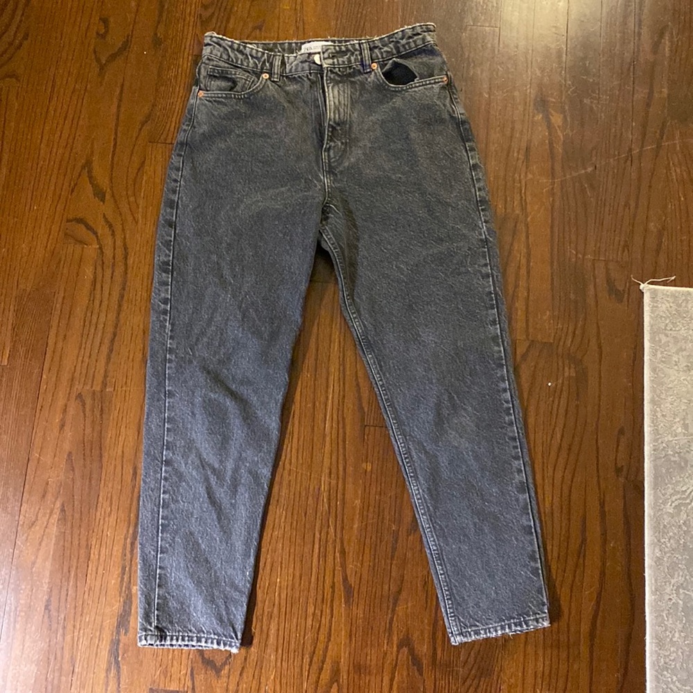 Barley worn Zara black mom jeans